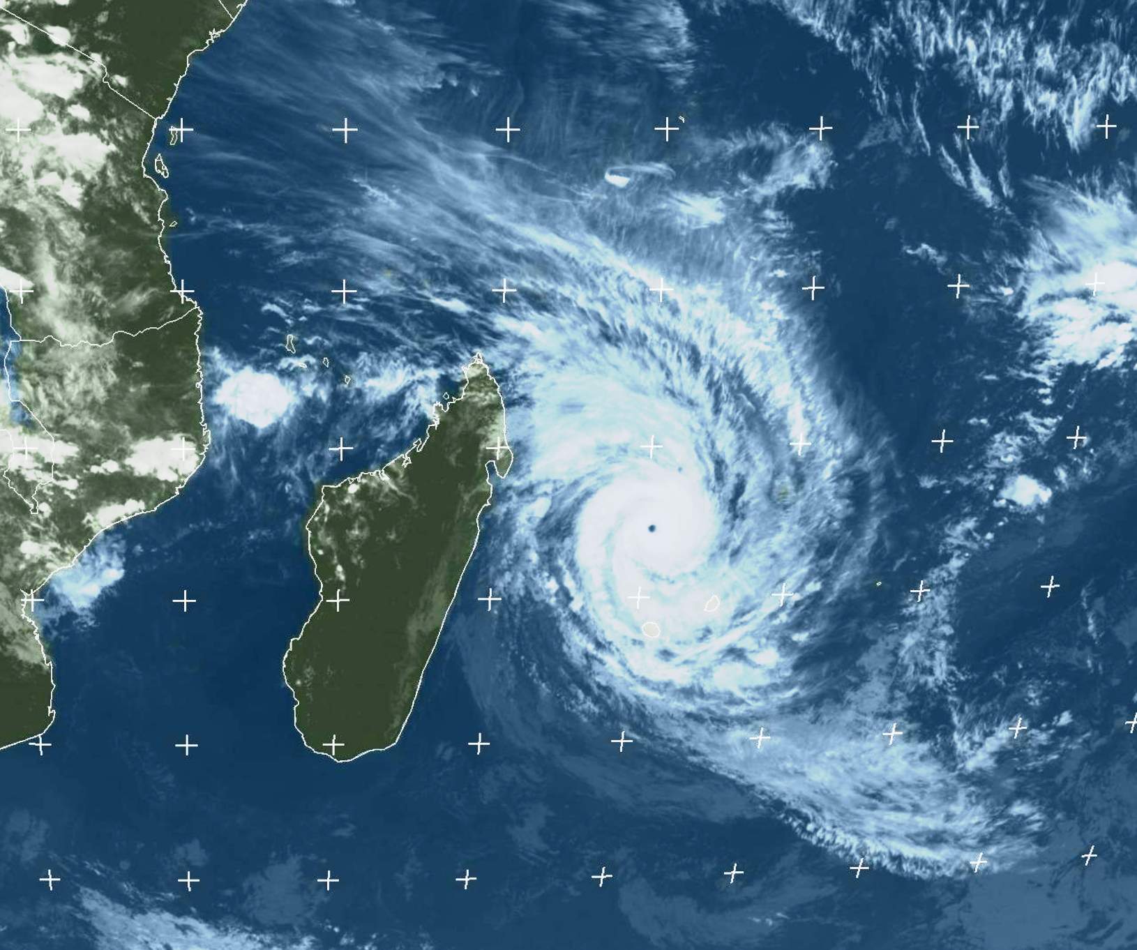 Abb. 1: Zyklon EMNATI auf dem Satellitenbild von Sonntag, 20.Februar 2022