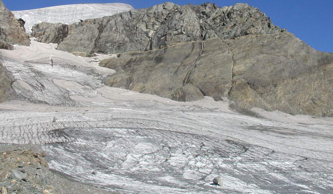 Abb. 3: Leidende Gletscher (Beispiel Sardonagletscher im St. Galler Oberland)