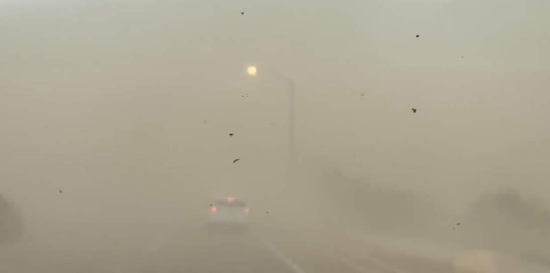 Fig. 1: Tempête de poussière en Arizona ce début de semaine - Twitter @K3V1N