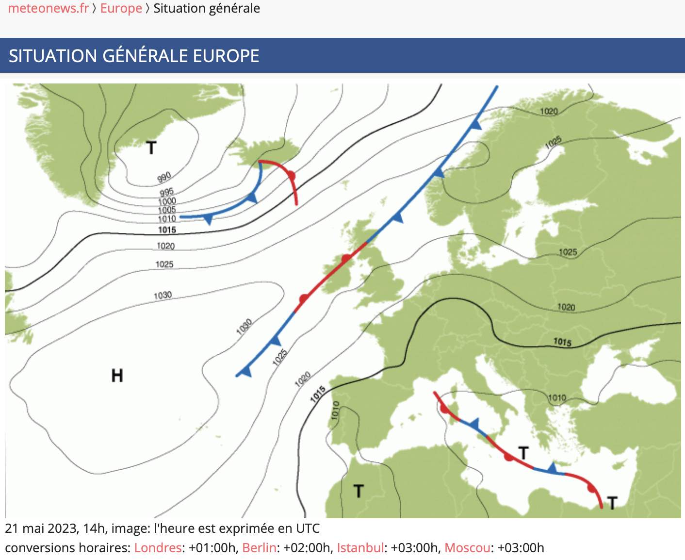 Fig. 1: Situation générale; Source: MeteoNews