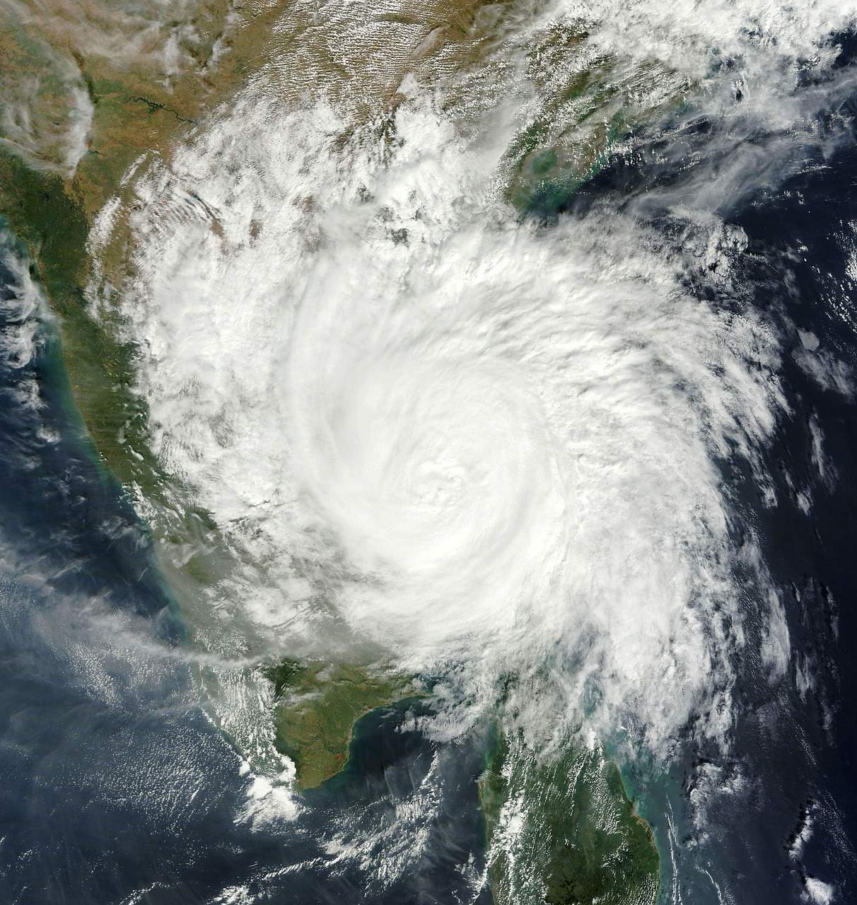 Fig. 1: Image d'illustration : cyclone sur l'Inde; Source: Pixabay