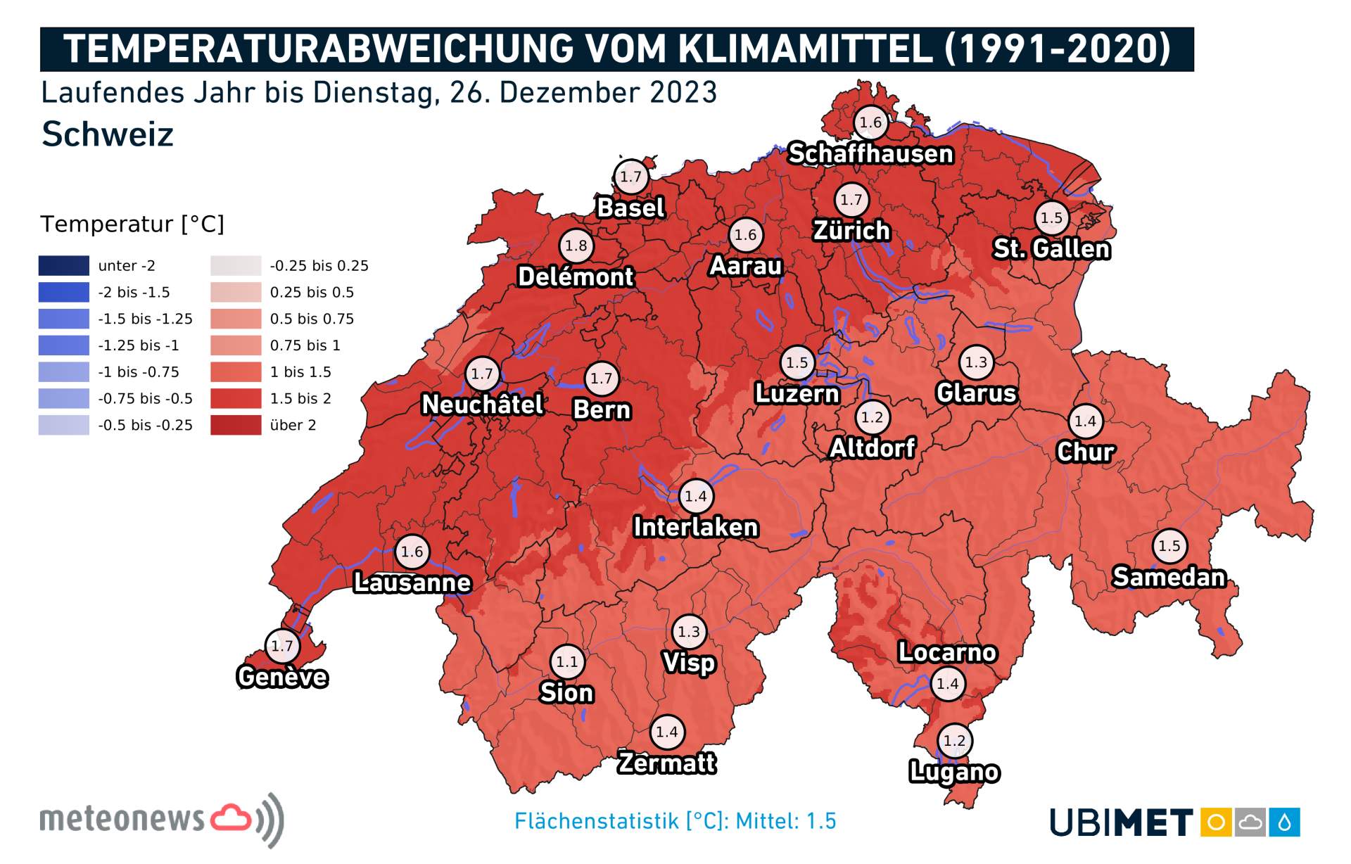 MeteoNews: Wetter-Jahresrückblick: Zweitwärmstes Jahr seit Messbeginn ...
