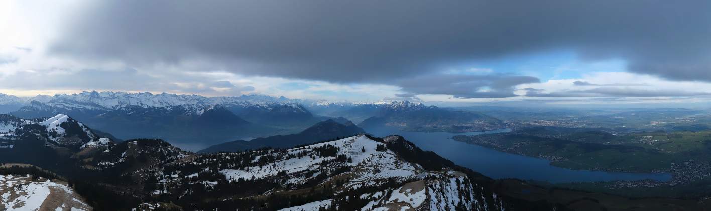 Fig. 1: View from the Rigi towards Rotstock (center); Source: Roundshot