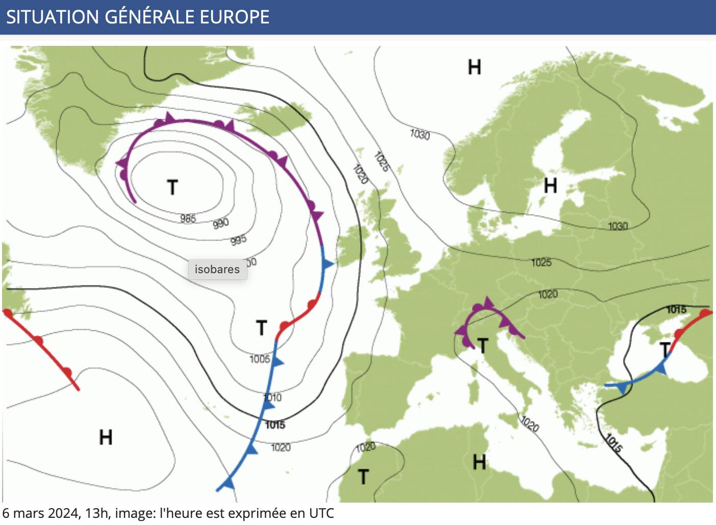 Fig. 1: Influence de l'anticyclone Scandinave; Source: MeteoNews