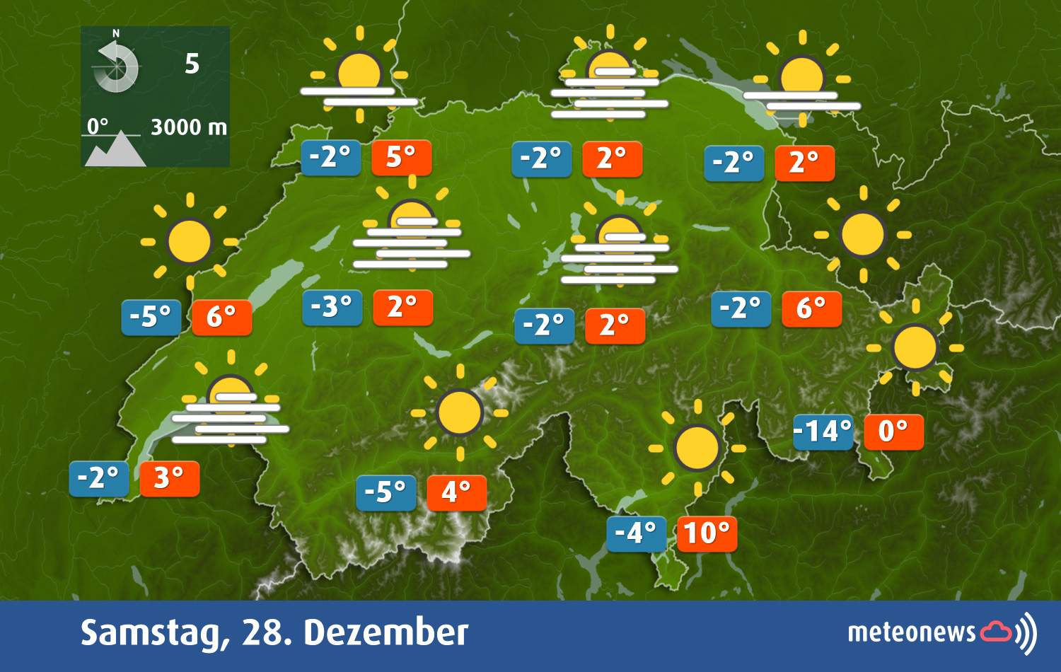 MeteoNews: Ruhiges Wetterfinale 2024 (27. Dezember 2024)